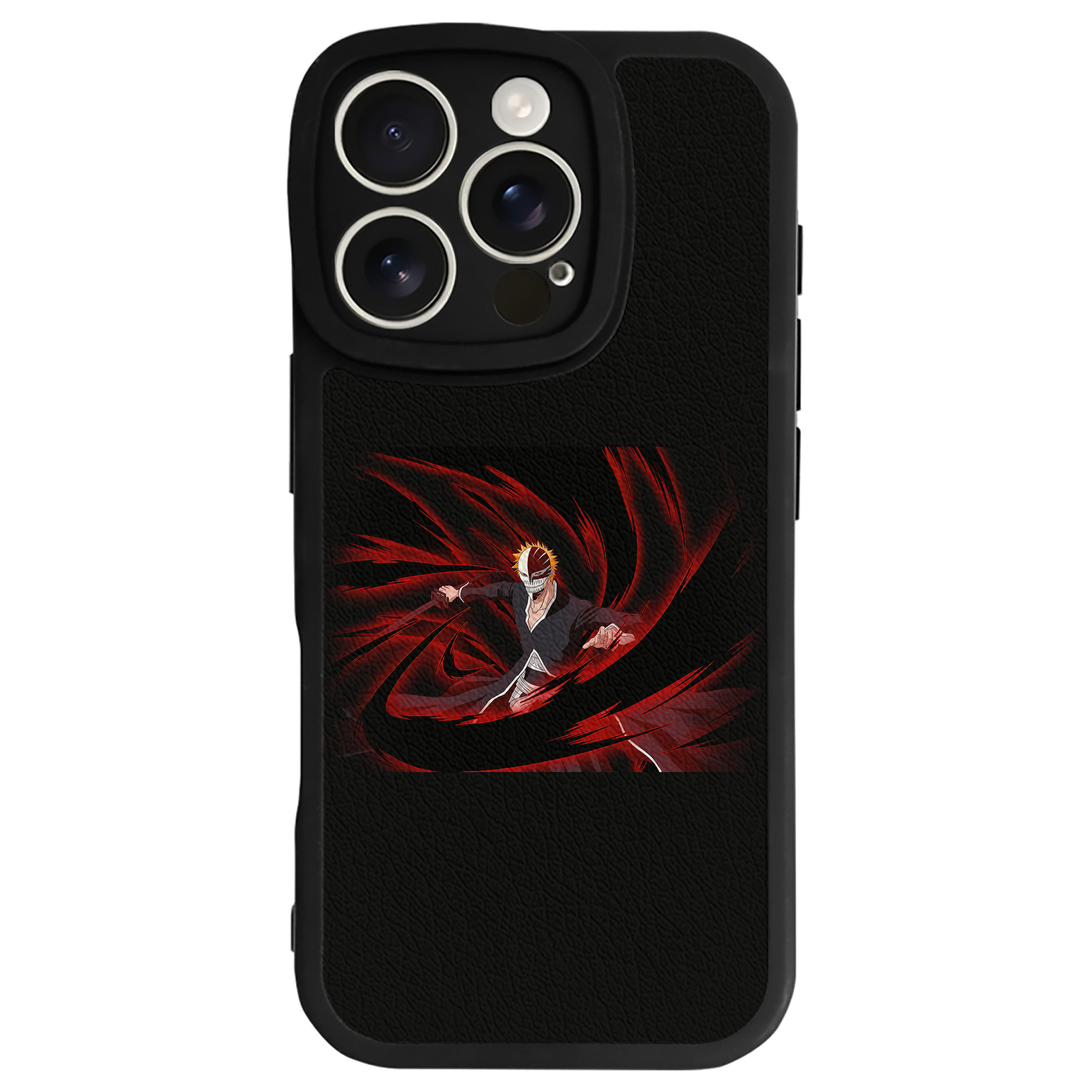 ブリーチ 黒崎一護（くろさき いちご）BLEACH Kurosaki Ichigo 【iPhone 16シリーズ対応】シリコンスマホケース（レザー調） 材質：シリコン